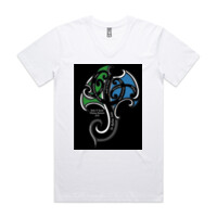 Whanau Reunion Tee shirt - Mens Tarmac V-Neck T shirt